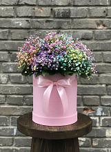 Цветочная композиция из Гипсофила и Розы в шляпной коробке #REPLACE_PRED# Салавате