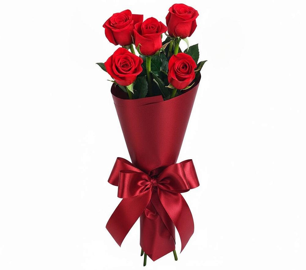 Букет 5 Красных роз Эдлесс Лав в Салавате