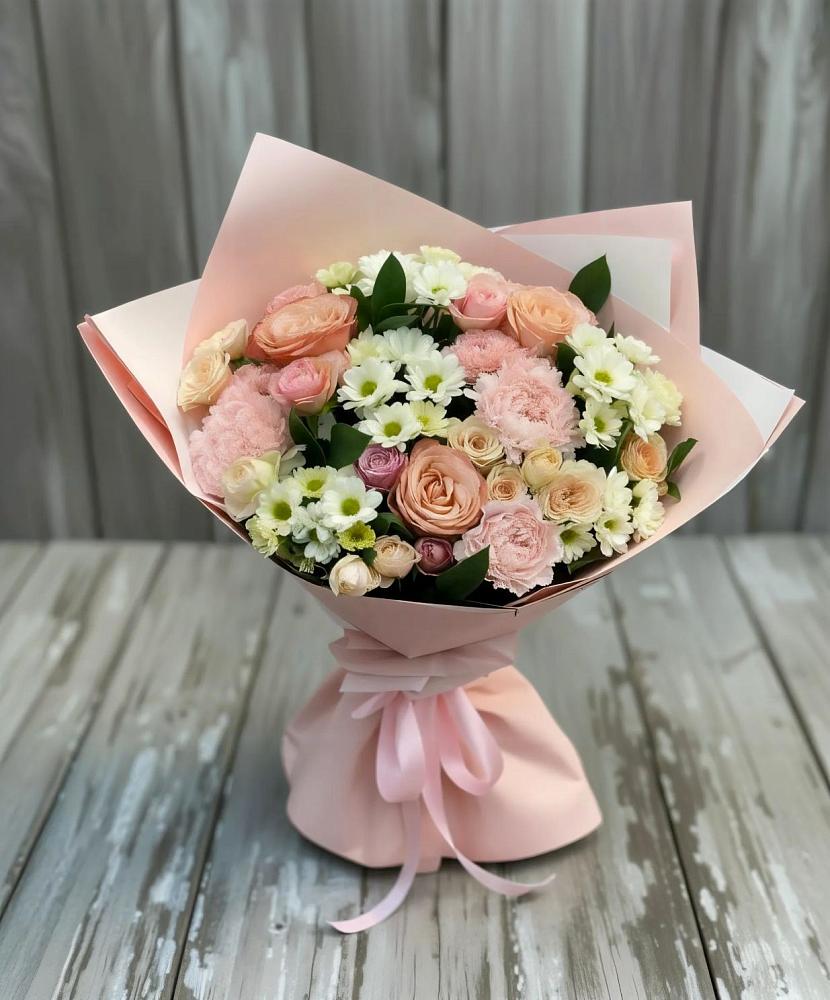 Букет цветов из: Гвоздики, Розы и Хризантемы в Салавате