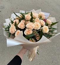 Букет Кремовые розы Латте в Салавате