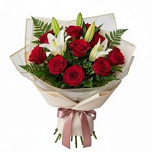 Букет цветов из:  Лилии и Розы в Салавате