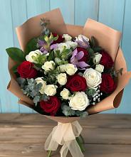 Букет цветов из:  Розы и Альстромерии #REPLACE_PRED# Салавате