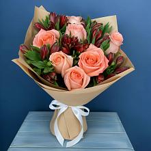 Букет цветов из:  Розы и Альстромерии в Салавате