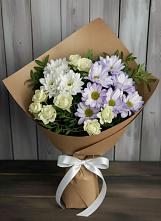 Букет цветов из:  Хризантемы и Розы в Салавате