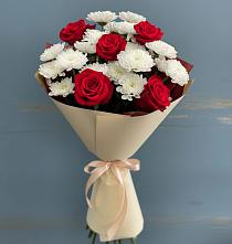 Букет цветов из:  Розы и Хризантемы в Салавате