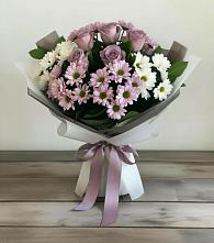 Букет цветов из:  Хризантемы и Розы в Салавате